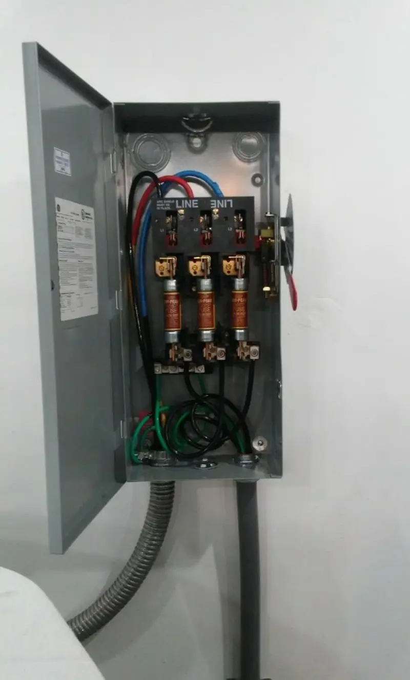 Three-phase disconnect switch installed for Electrical Wiring & Rewiring in Inverness